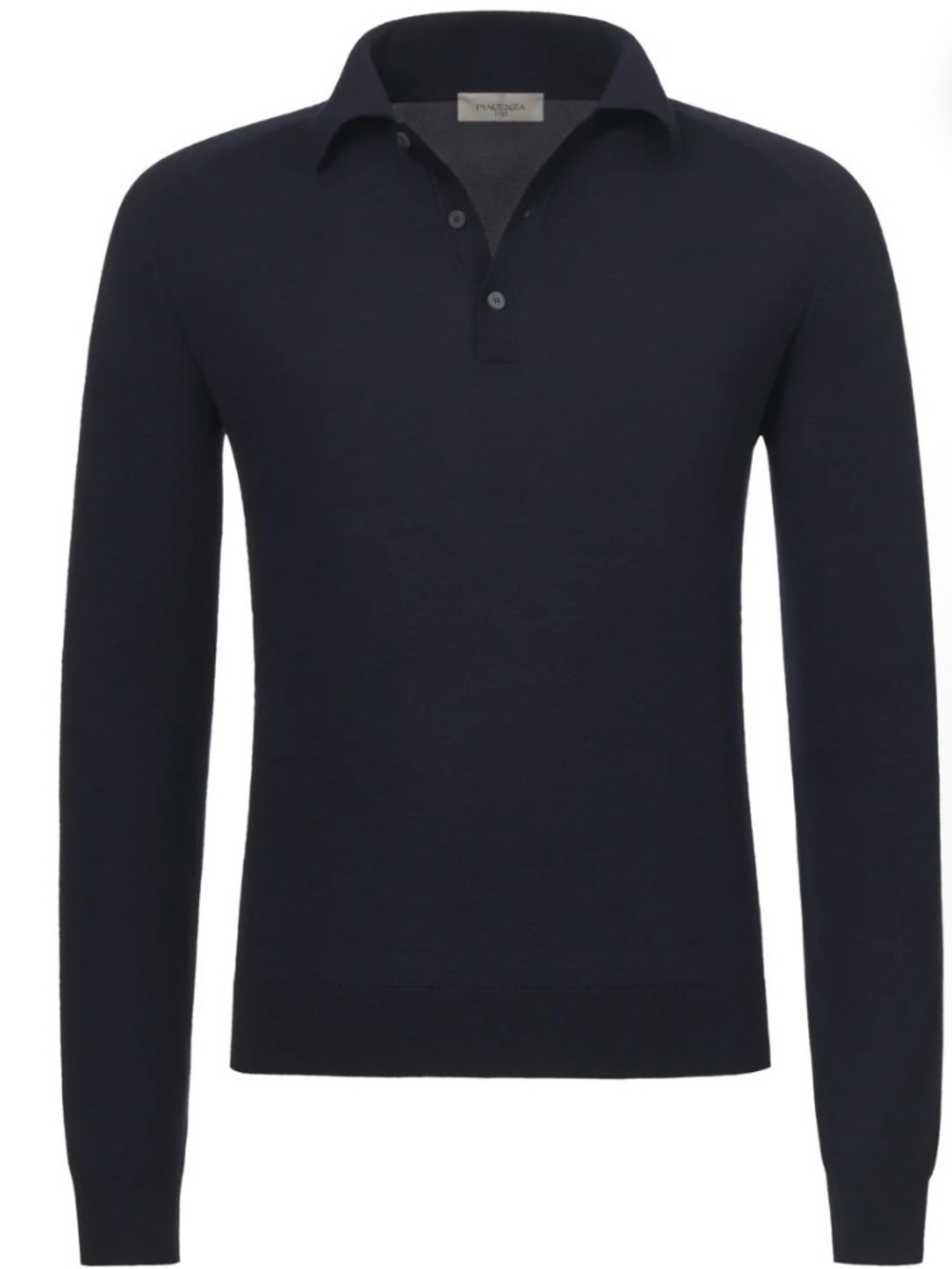Piacenza Men's V-Neck Long-Sleeve Sweater in Navy